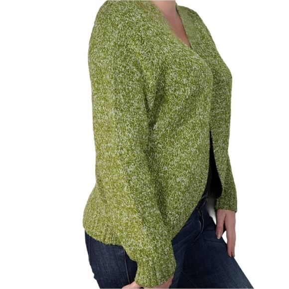 MODERN SOUL Green Open Front  Cardigan Sweater - Picture 2 of 11